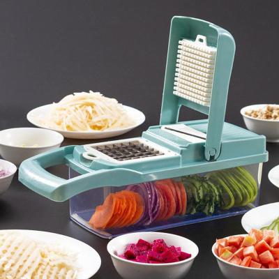 China Viable Popular Vegetable Multifunctional Food Chopper Shredder Dicer Chopper Plastic Food Slicer Shredder for sale