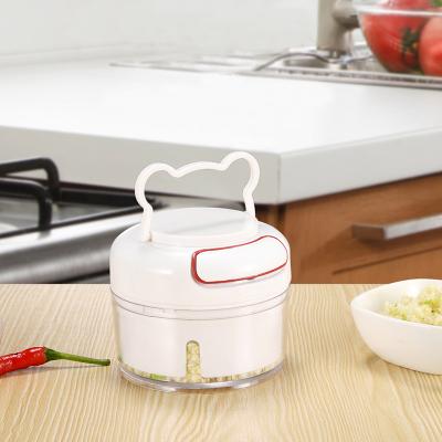 China Sustainable PP Plastic Or Vegetable Manual Mini Food Chopper With 304 Stainless Steel Blade for sale