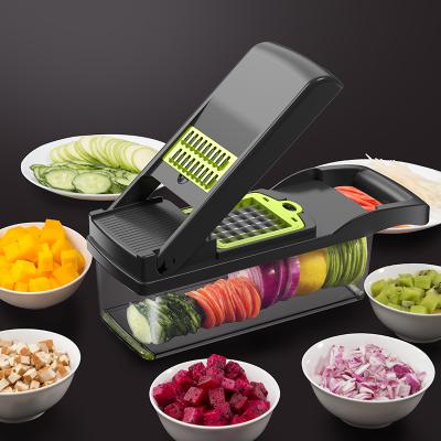 China Hot Selling Multifunctional Plastic Viable And SUS304 Vegeteble Food Cleaver/Cutter/Slicer for sale