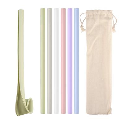 China Detachable, Foldable, Openable and Reusable Eco Friendly Silicone Drinking Straw for sale