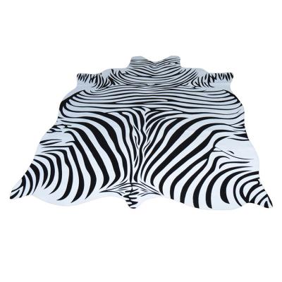 China Nordic Style Noridic Style Zebra Whip Carpet Faux Fur Leather And Animal Print Blanket for sale