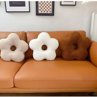 China Decorative Folded Cushion Floor Pillow Seating Cushion Flower Shaped Sofa Cushion for sale