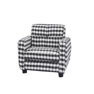 China Wooden Wholesale Mini Sofa Black Color Plush Fabric Kids Chair for sale