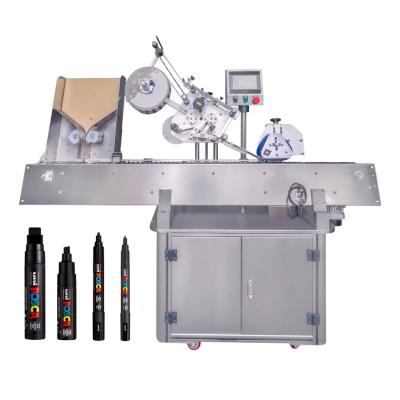 China YS215 Automatic Horizontal Food Lipstick Self Adhesive Labeling Machine For Making Pen Cosmetic Bottle for sale