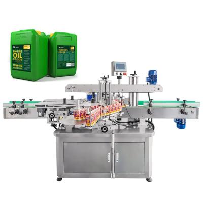 China YS620b food factory double sides square jar bucket labeler for flat plastic bottle labeling machine for sale