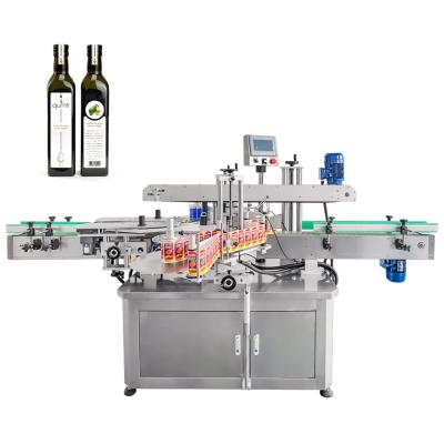 China YS620F Food Double Sides Labeling Machine for Plastic Label Applicator Oil Olive Sunflower Bottle Jar Hexagon Labeler Automatic for sale