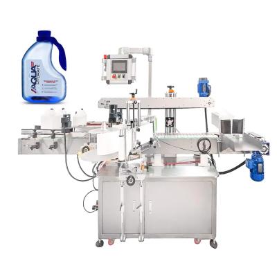 China YS610MK 3 Sides Self Adhesive Food Milk Pail Labeling Machine Positioning Labeler Milk Bottle Labeler For Production Line for sale