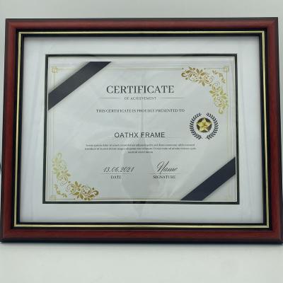 China Hot Sale Custom Modern Classic Wooden Degree Document 11x14 Amazon Graduation Double Frame Certificates for sale