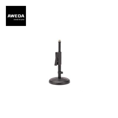 China AWEDA Round Steel Base Adjustable Microphone Stand for sale