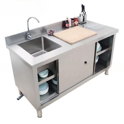 Cina Spessore personalizzato Lavabo in acciaio inossidabile Single Bowl Free Standing per cucina commerciale in vendita