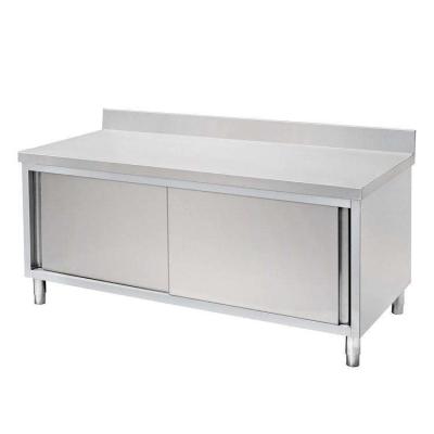 China OEM ODM Stainless Steel Commercial Kitchen Storage Cabinets With Sliding Doors for sale