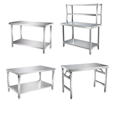 China 0.8mm 1.0mm 1.2mm Stainless Steel Commercial Kitchen Work Table For Hotel restaurant supply for sale