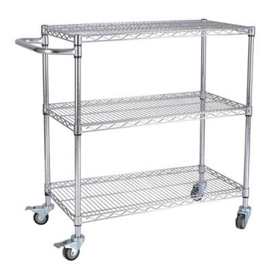 China Adjustable Stainless Steel Wire Shelving With Wheels Multifunction NSF Approval For Kitchen for sale