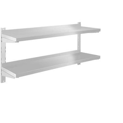 China OEM commercial Kitchen Stainless Steel Wall Shelves 120x30x30cm wall mounted shelving for sale