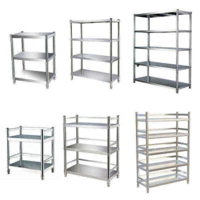 China Hotel Restaurant Stainless Steel Kitchen Storage Rack Shelf Three Layer Custom Size for sale