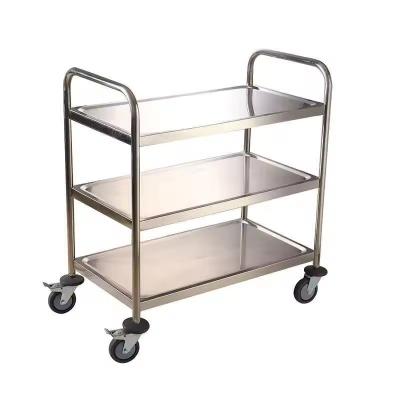 China Customized Size Steel Commercial Kitchen Utility Cart For Food Catering Service Transport for sale