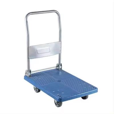 China Industrial Plastic Stainless Steel Hand Trolley Heavy Duty Foldable 300kg 400kg Load for sale