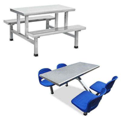 China OEM Stainless Steel School Canteen Dining Table Set For 8 People In Food Court for sale