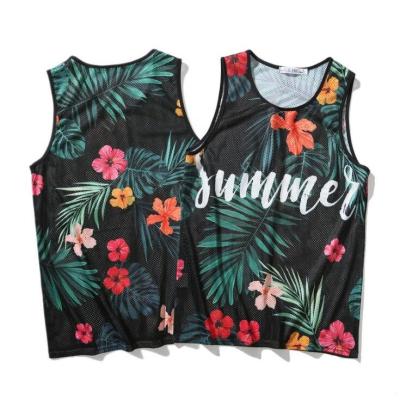 China Custom Quick Dry Anti Shrink Tank Top Dye Sublimation All Over Print Men Tanktops For Summer for sale