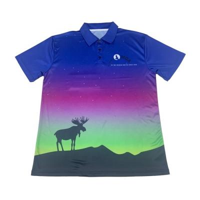 China Custom Made Breathable Quick Dry Full Sublimation Anti Shrink Printing Polyester Men's Polo Shirts With Custom Logo for sale