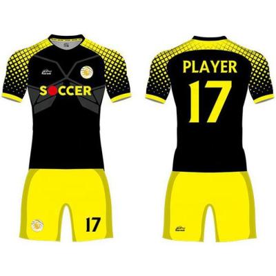 China Shirts & Tops Custom Sport Wear Custom Football Soccer Wear Digital Sublimation Printing Uniform Jersey Set For Kids for sale