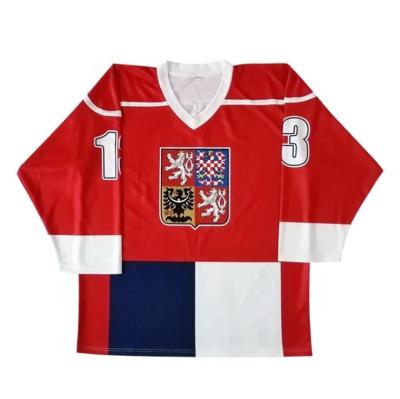 China Shirts & Custom Embroidered Blank Tops Sports Hockey Practice Jersey Stitched Minor League Hockey Jerseys Made In China for sale