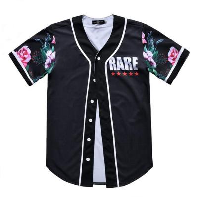 China Customized Plain Black Antibacterial Pin Stripes Baseball Jersey For Men for sale