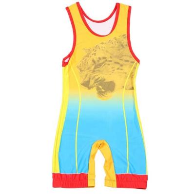 China 50+/Funny Anti-UV Quick Dry Custom Plus Size Sublimation Wrestling Singlets For Men for sale