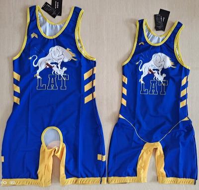 China 50+ Cool Cheap Wrestling Custom Kids/Wholesale Quick Dry Anti-UV Youth Sublimation Singlet Wrestling Singlet for sale