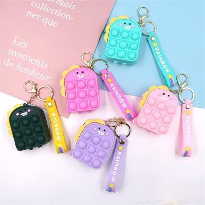 China Fashion supplier wholesale kids fidget sensory toys set cute silicone mini wallet cartoon animal coin purse for sale