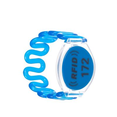 China 125khz RFID Wristband Waterproof / Waterproof Custom Printing ABS PVC Waterproof Plastic Wristband for sale