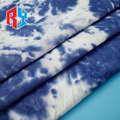 China New Design Sustainable Fashion 100gsm Customized Woven Plain Pure Cotton Tie Dyed Fabric For Women Dress for sale