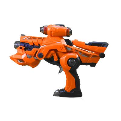 China Plastic the latest three-color best-selling boy toy three in one soft dinosaur bullet gun for sale