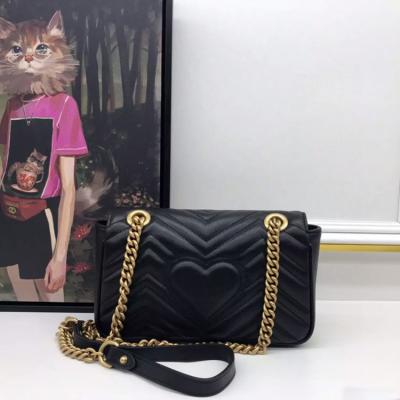 China Luxury fashion mirror top quality marmont bag designer genuine leather famous brands handbags for women for sale