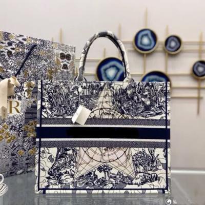 China Large Fashion Price Mirror Quality Designer Handbags Famous Brands Book Packing Ladies Canvas Shopping Bag Embroidery Handbag Luxury Women for sale