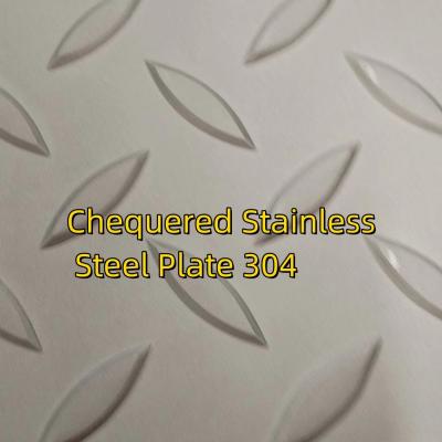 China Chequered Diamond Stainless Steel Plate Embossed Stainless Steel Sheet 201 304 316L for sale