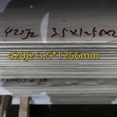 China Martensitic ASTM A240 AISI 420J2 SUS420J2 X30Cr13 (1.4028) Stainless Steel  Plate 3.0 3.5mm For Knife for sale