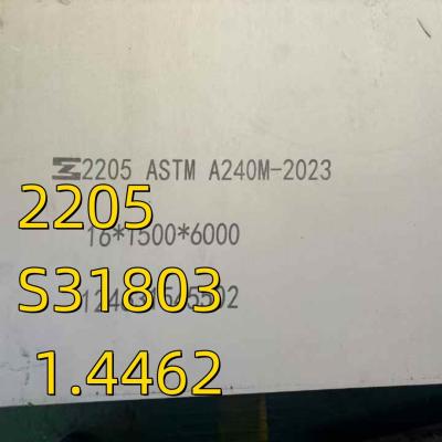 China AISI 2205 Stainless Steel Plate No. 1 1.4462 Duplex Steel Plate 10*2000*6000mm for sale