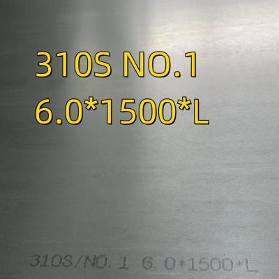 Cina Piastra di acciaio inossidabile laminata a caldo ASTM A240 310S 06Cr25Ni20 SS 310S 6*1500*6000mm in vendita