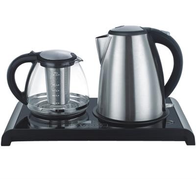 China LED Display with Tea and Coffee Mode Setting 1.7L Stainless Tea Tray Set with Home Appliance Power Controller Tea Maker Electric Kettle for sale