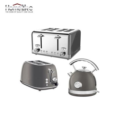 China 360 Degree Home Appliance 1.7L Stainless Steel Rotation Low Water Electric Kettle and Toaster Breakfast Set for sale