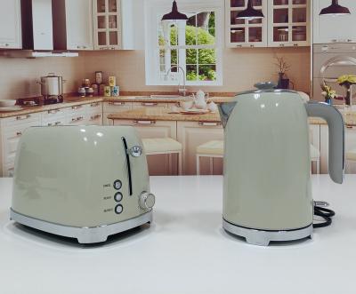 China 360 Degree Rotation Base Custom Electric Kettle and Toaster Home Appliance Sets Stainless Steel Electric Kettle and Toaster Breakfast Set for sale