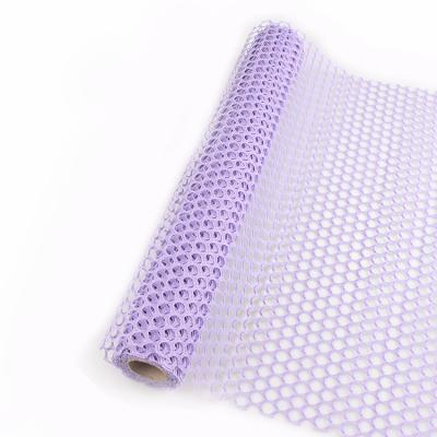 China Wholesale Decorative Poly Mesh Beauty Hollow Poly Mesh Floral Purple Floral Mesh Polyester Mesh for sale