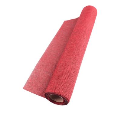 China Viable Wholesale Red Hessian Jute Fabric Roll For Flower Wrapping Material for sale