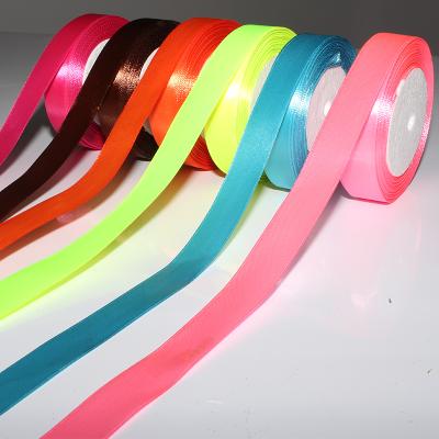 China Eco - Friendly Polyester Wrapping Satin Ribbon 2cm 25 Yards for sale