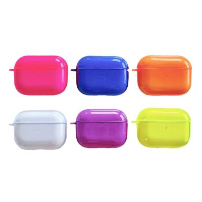 China Luxury Factory Supply Hard Case Fluorescent Color TPU Plated Cover Case For Airpods 1/2 pro for sale