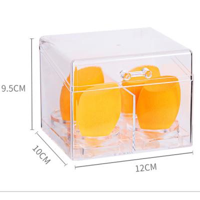 China TB-07 Amazon Hot Selling Large Capacity Portable Beauty Storage Boxes Clearly Perforated Acrylic Household Cosmetics Holder Box for sale