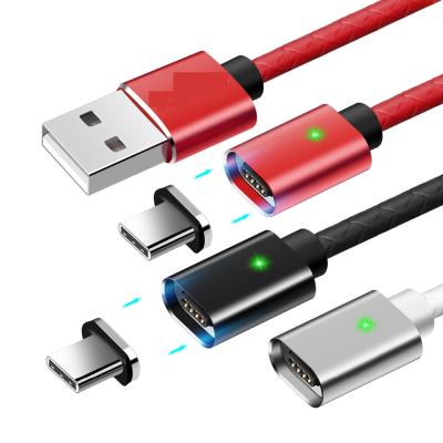 China Fast Charging Magnetic Speed ​​Charging 3 In 1 Fast Charging Type C Cable Magnet Micro USB Data Charging Wire Data Cable USB Mobile Phone Cable USB Cord for sale