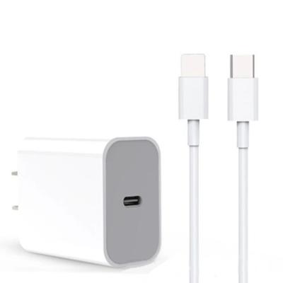 China Camera Palladium 18W 8 Pin USB-C to 18W USB Fast Charger Power Adapter Supporting Cube Fast Charging Charger for iPhone for sale