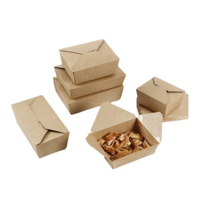 China Recycled Materials Eco Friendly White Keep Food Safe Take Out Fast Food Kraft Paper Boxes for sale